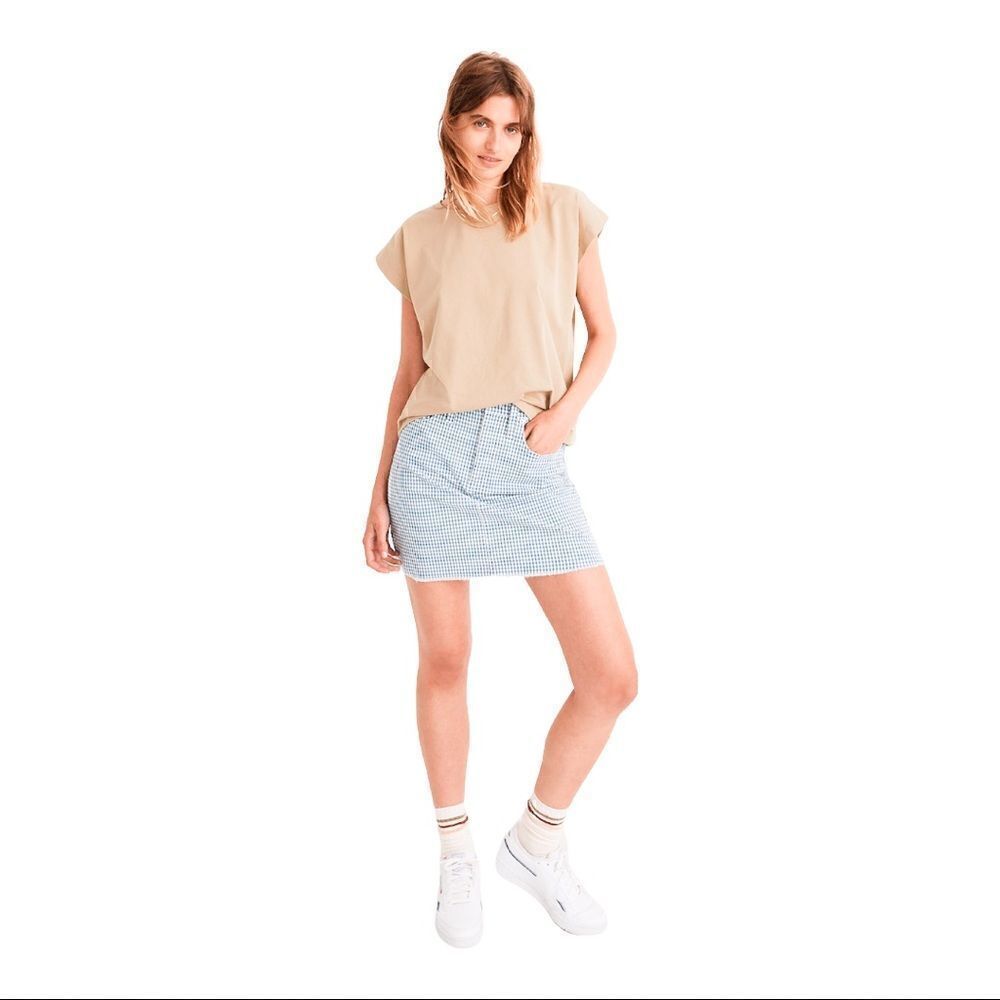 Madewell Stretch Gingham Mini Skirt